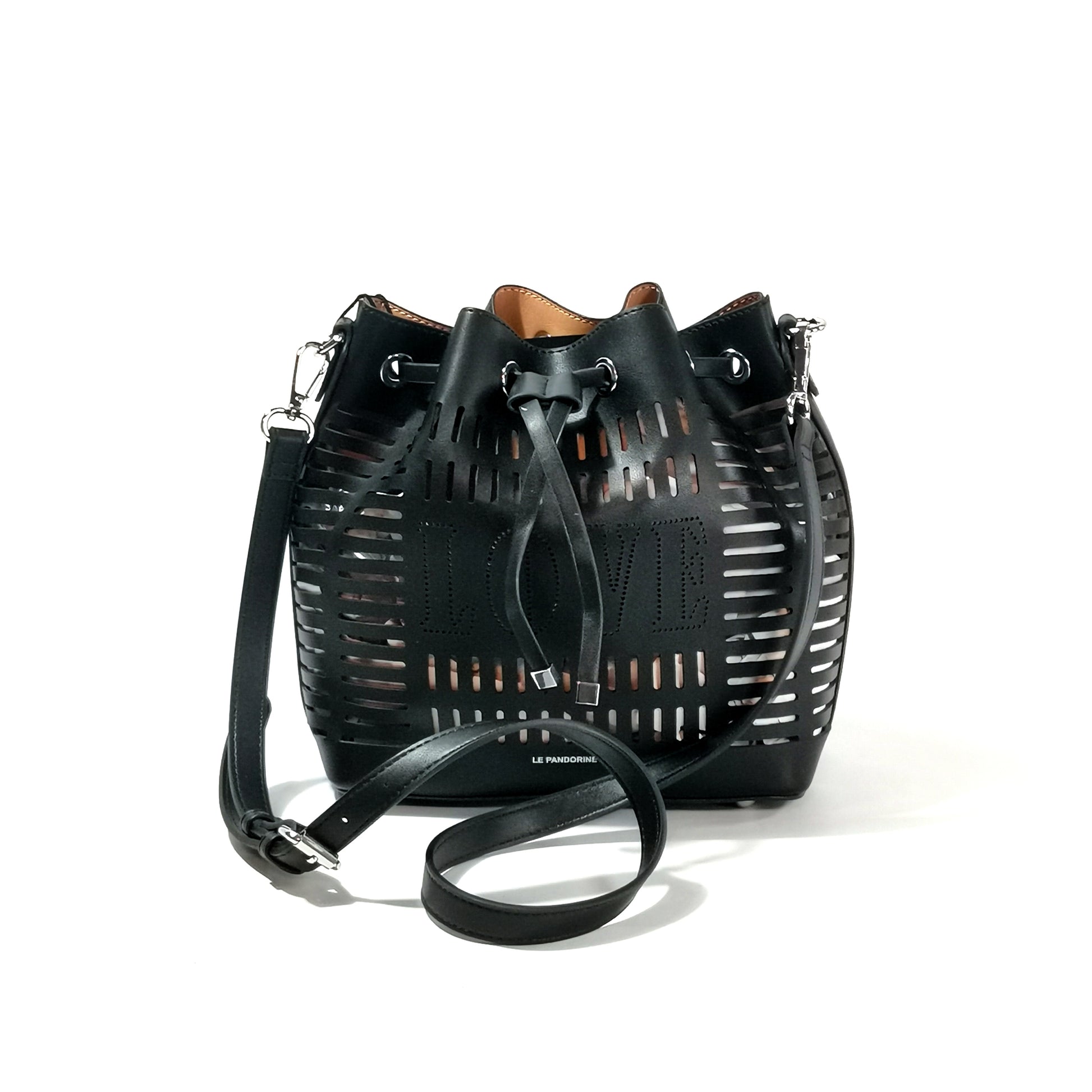 Borsa a secchiello Le Pandorine mod. Nina Bucket (nero)
