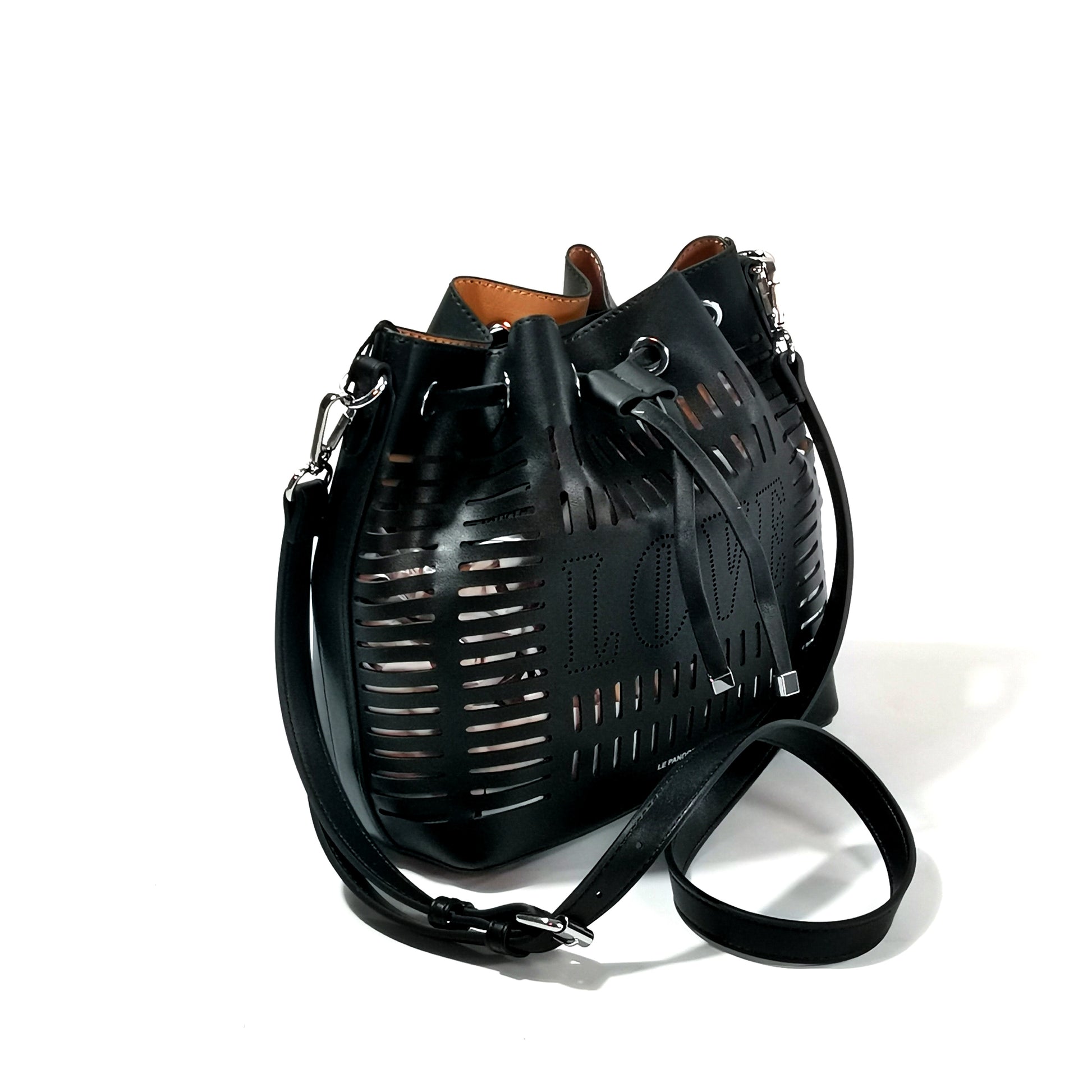 Borsa a secchiello Le Pandorine mod. Nina Bucket (nero)