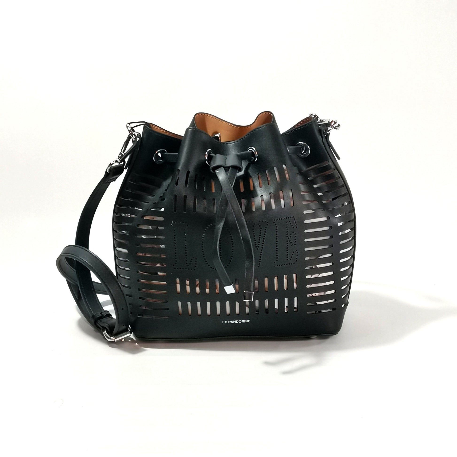 Borsa a secchiello Le Pandorine mod. Nina Bucket (nero)