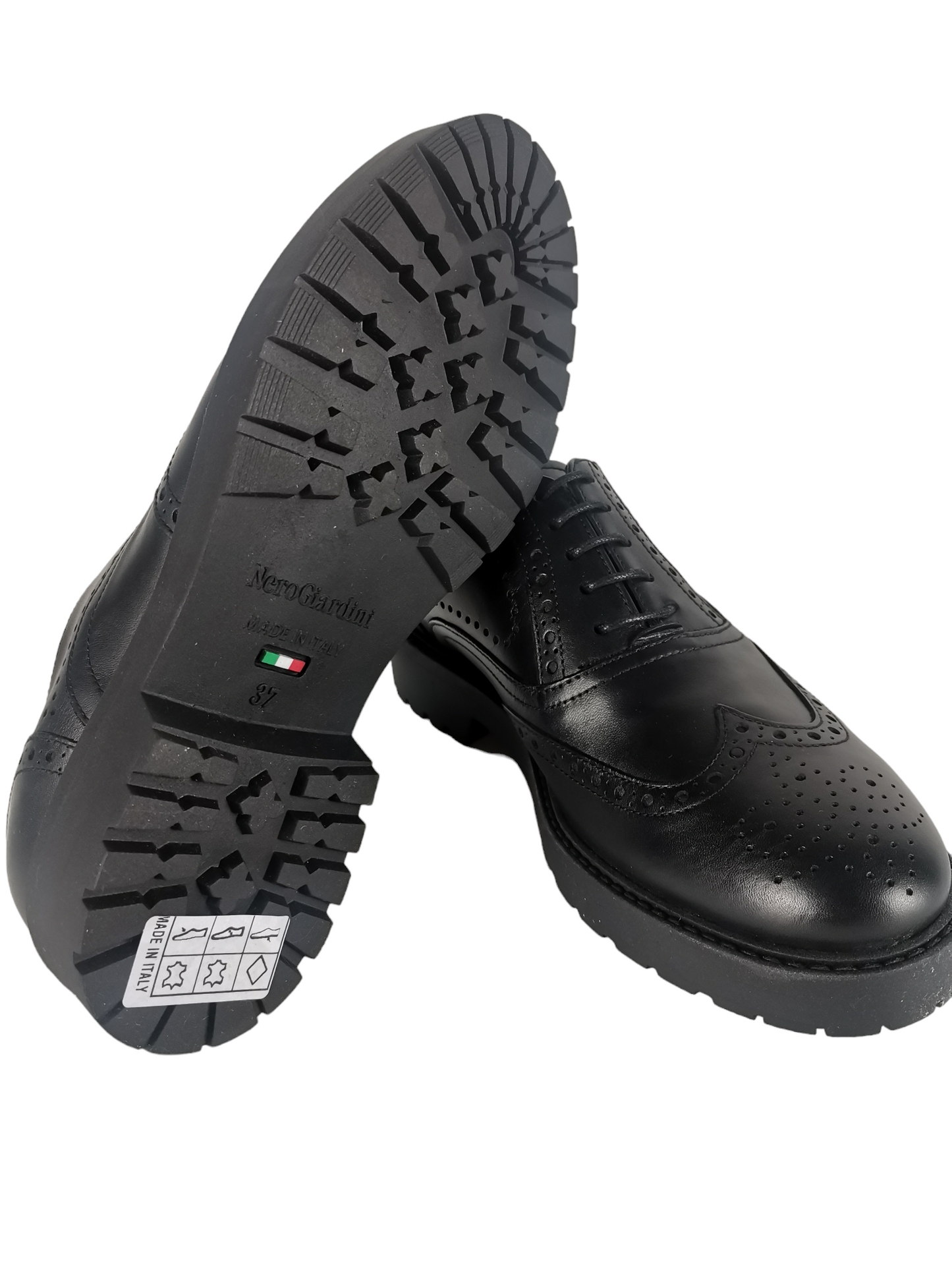 Scarpa inglesina NERO GIARDINI nera in pelle