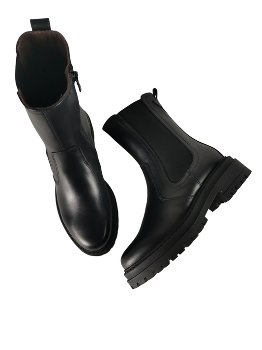 Boot alto in pelle NERO GIARDINI