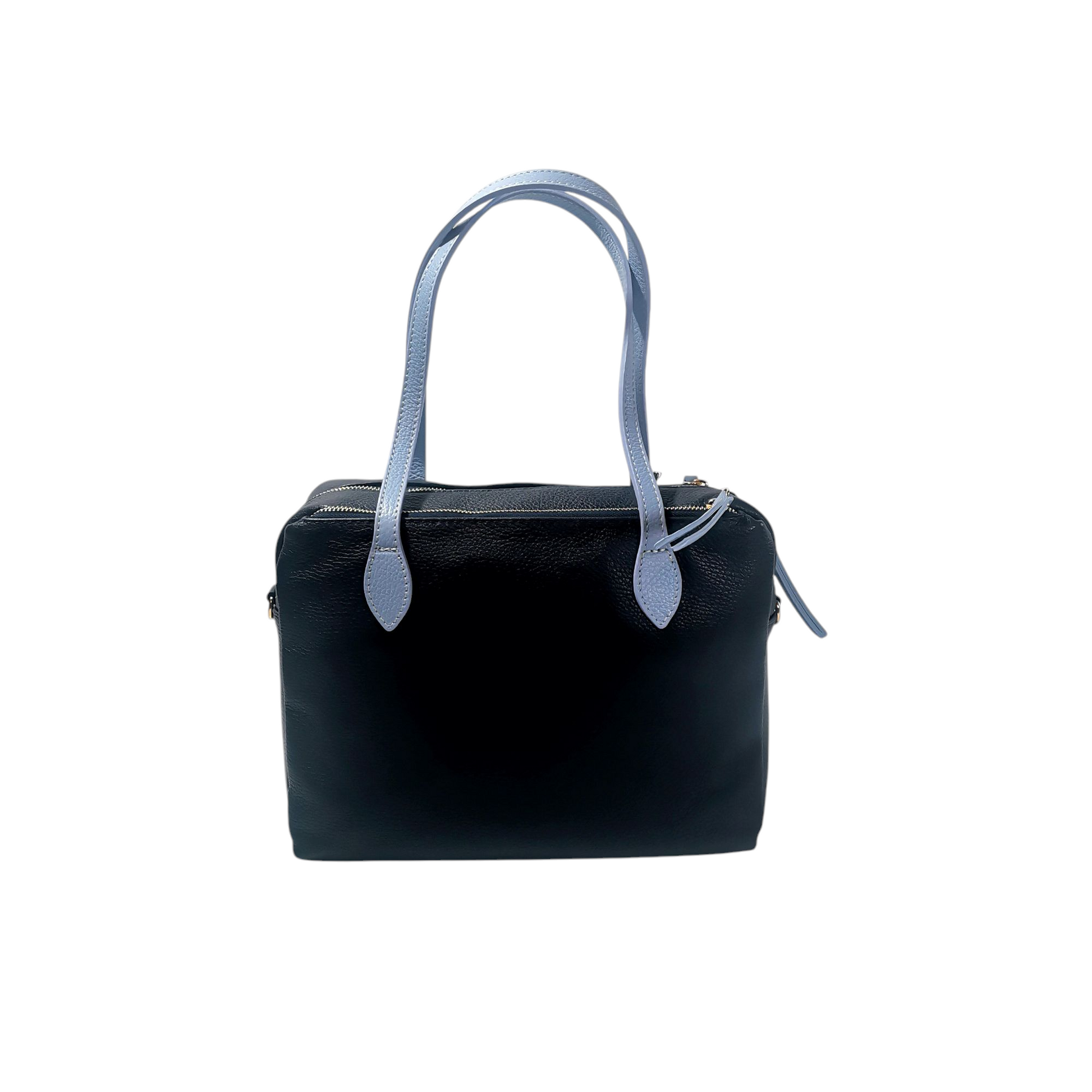 Borsa in pelle mod. Victoria (blu)