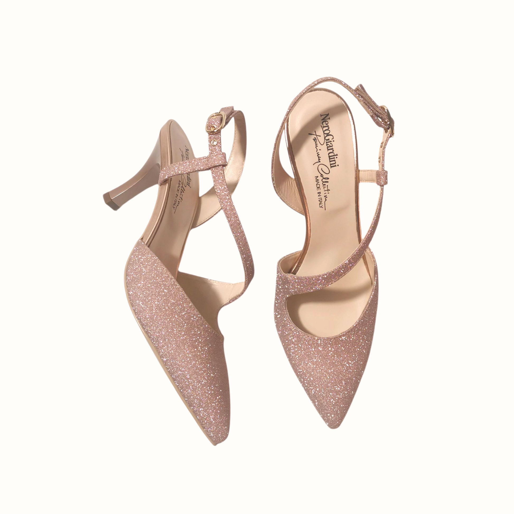 Sandalo chanel glitter rosa Nero Giardini