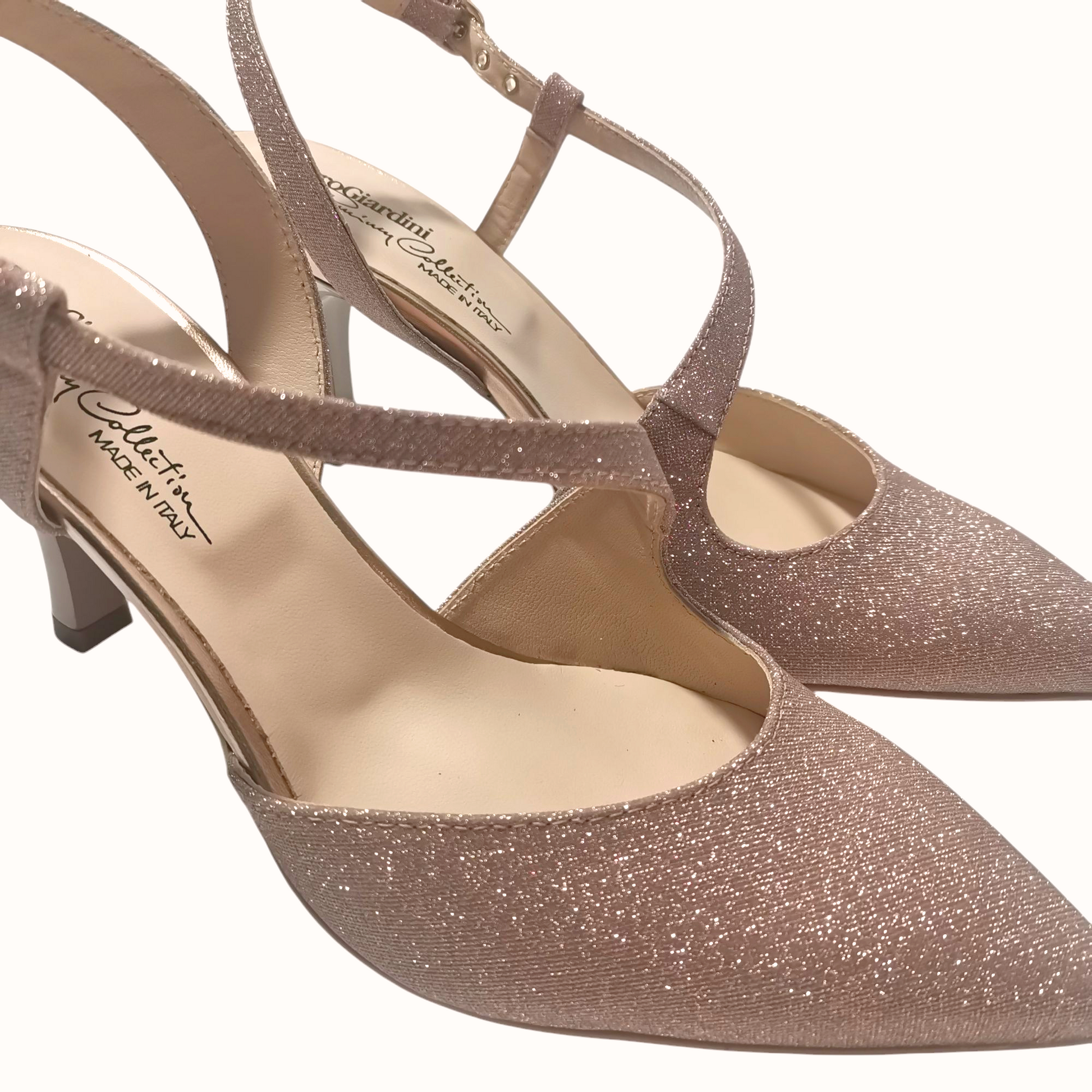Sandalo chanel glitter rosa Nero Giardini